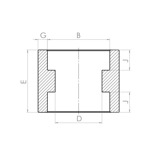 Couplings, Socket weld ends - Drawing