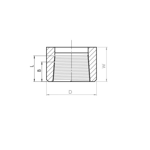 Couplings, NPT thread, half