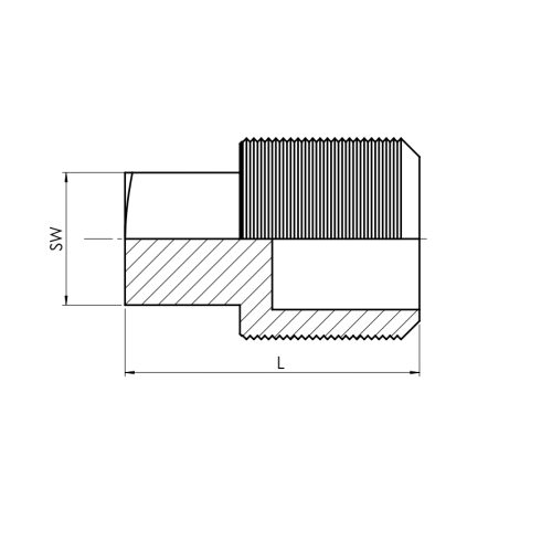 Plug, square tapered ISO 7-1R