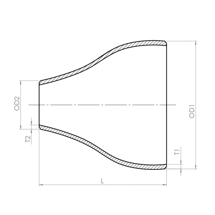 Reducer, concentric - Drawing