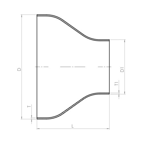 Reducer, concentric - Drawing