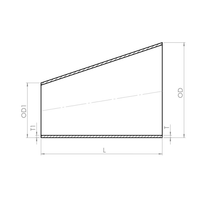 Reducer, eccentric - Drawing